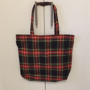 J. Crew tartan tote